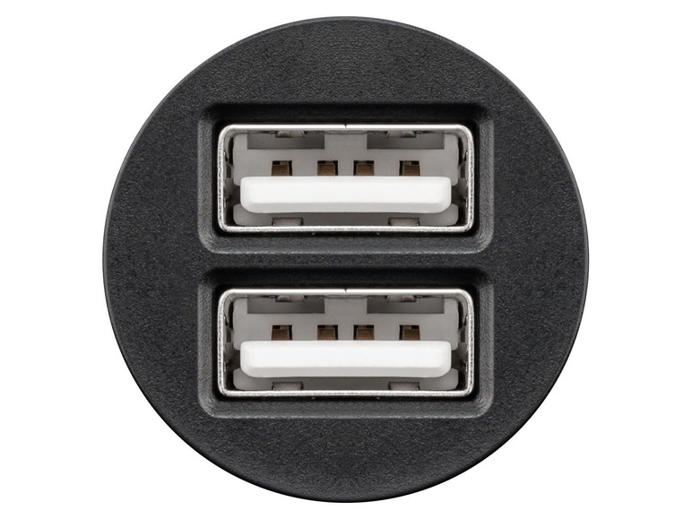 Gehe zu Vollbildansicht: Goobay Dual USB-Autoladegerät, 4,8 A. schwarz - Bild 3