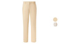 Beige Hose mit Streifen-Details.