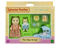 Sylvanian Families Spielset mit zwei Katzenfiguren, einem Kinderwagen und Zubehör.