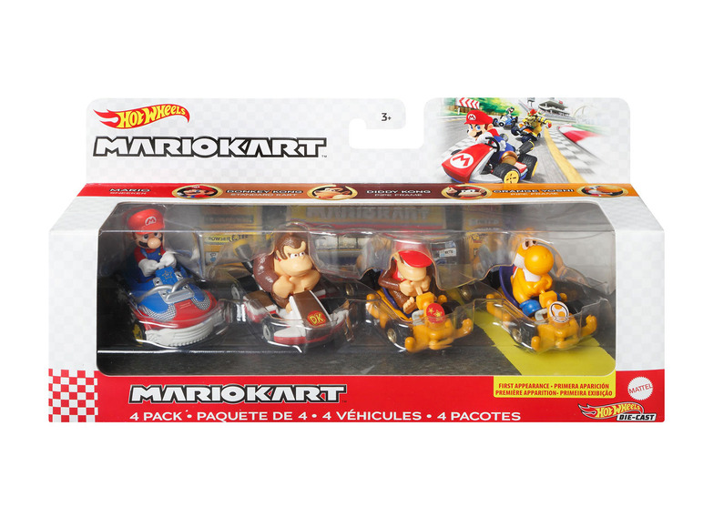 Spielzeugautos »Mario Kart Die-Cast«, Maßstab 4 Stück 1:64