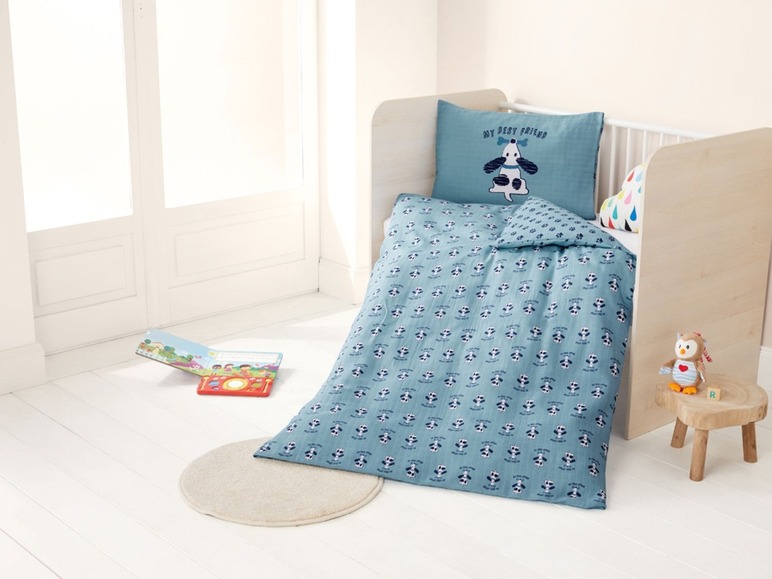 Gehe zu Vollbildansicht: LUPILU® Baby Musselin Bettwäsche, 135 x 100 cm, aus Baumwolle - Bild 7