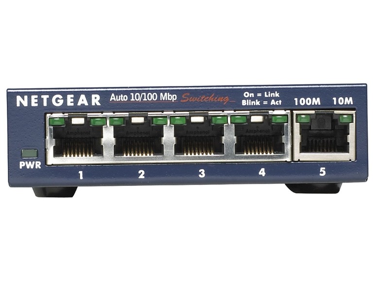 Gehe zu Vollbildansicht: NETGEAR FS105 ProSafe 5PT Fast Ethernet Switch - Bild 1