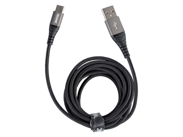 Gehe zu Vollbildansicht: TRONIC® Lade- und Datenkabel Textil, Metallstecker USB-C und USB-A 1m - Bild 7