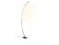 Moderne LED-Stehleuchte mit geschwungenem Design.