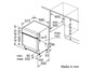 Abmessungen eines Einbau-Geschirrspülers.