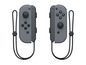Zwei graue Nintendo Switch Joy-Con Controller mit Handgelenkschlaufen.