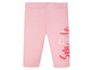 Rosa Leggings für Mädchen mit 'smile'-Aufdruck.