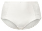 Weiße Unterhose mit Spitze.