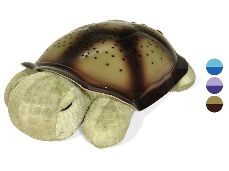 Eine Plüschschildkröte mit eingebautem Sternenprojektor.