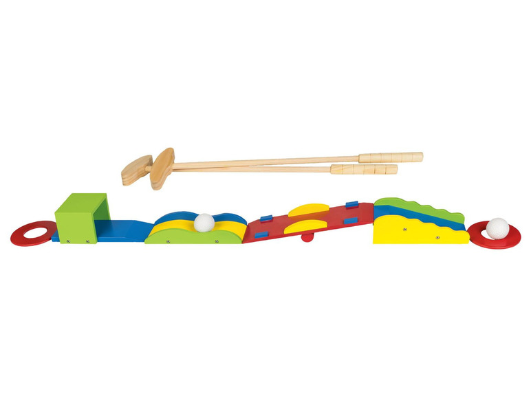Gehe zu Vollbildansicht: PLAYTIVE® Kinder Minigolf, mit 2 Schlägern - Bild 1