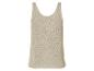 Beigefarbiges, feinstrick Tanktop.