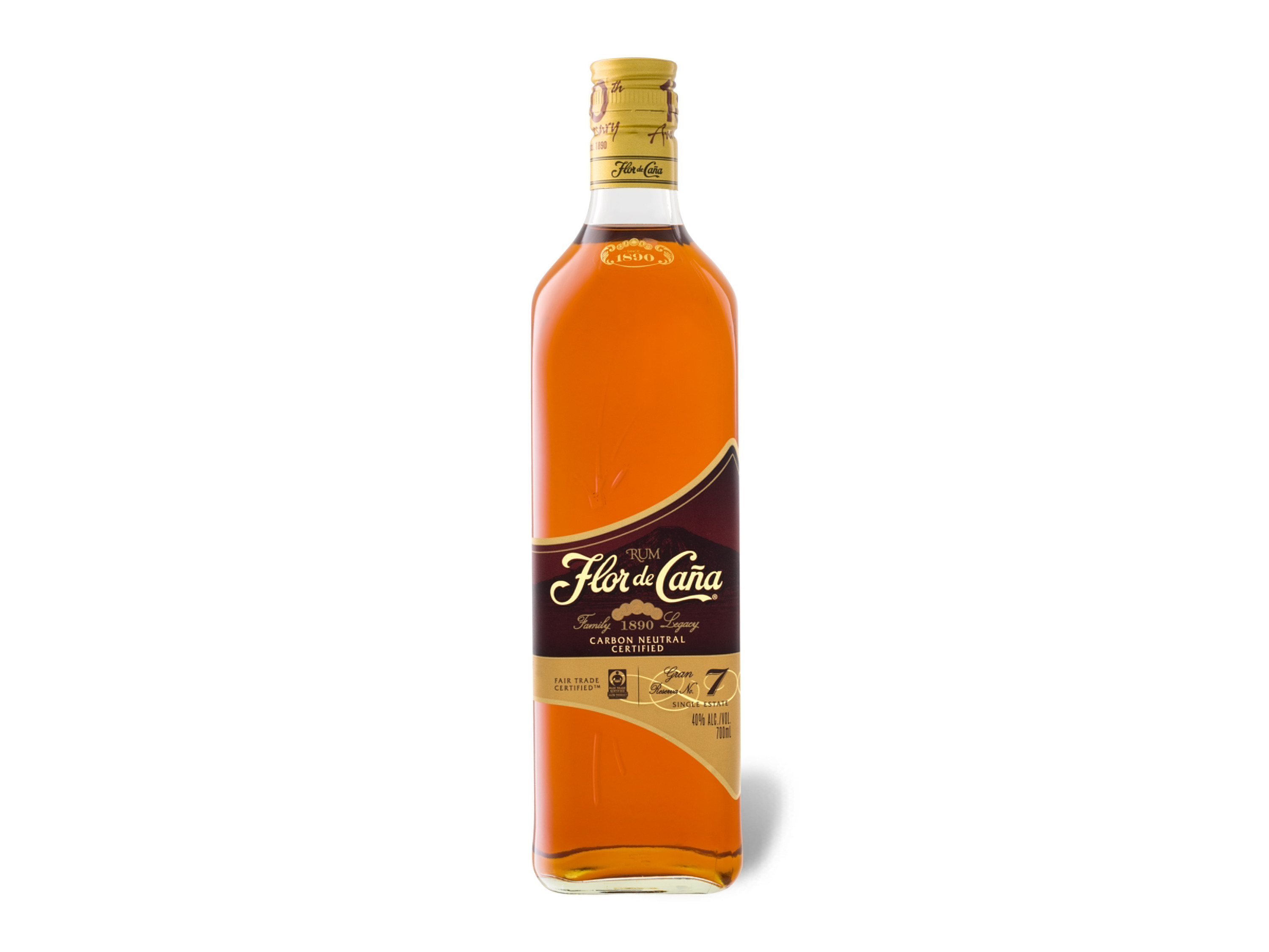 Flor de Caña Gran Reserva 7 Jahre Rum 40% Vol | 07431008105009