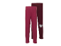 LUPILU Kinder Thermo-Leggings, 2er-Pack, in Himbeere und Weinrot mit Herz-Motiv.