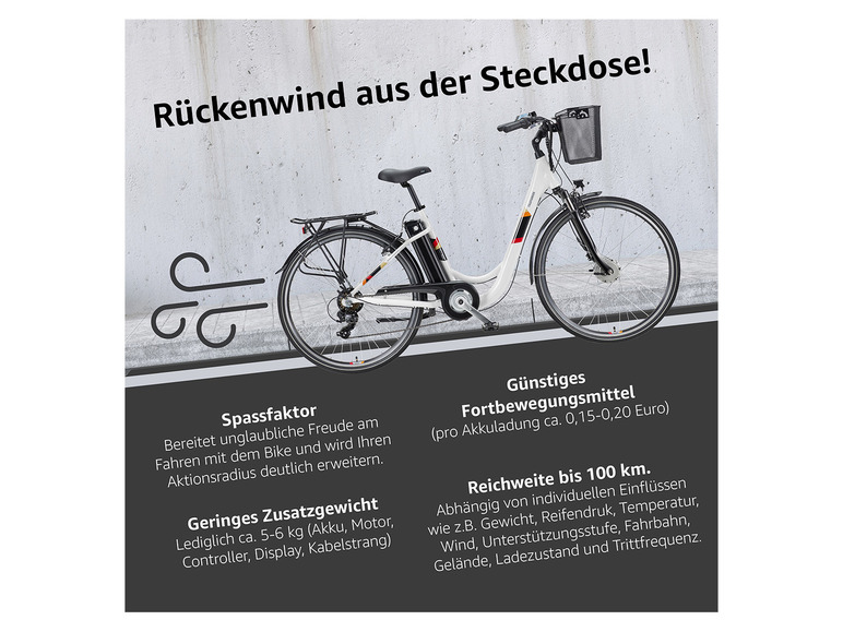 Gehe zu Vollbildansicht: TELEFUNKEN E-Bike Cityrad »RC822 Multitalent«, 28 Zoll - Bild 25