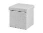 Graue faltbare Aufbewahrungsbox mit Deckel, quadratisch.