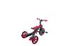 Rot-schwarzes Kinderdreirad mit verstellbarem Sitz und Pedalen