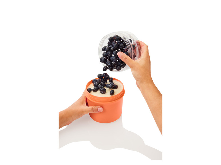 Gehe zu Vollbildansicht: ERNESTO® Obst- / Joghurt-to-go-Box, mit Klappgabel - Bild 12