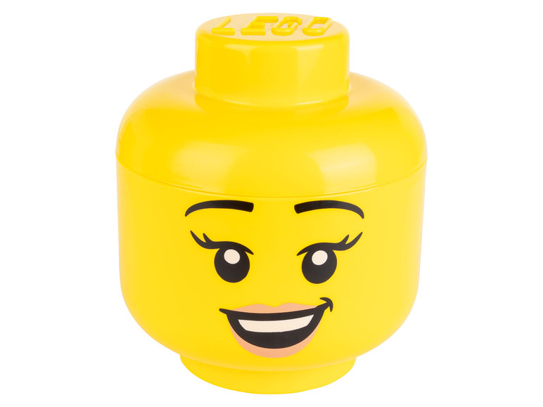 2-teilig stapelbar Aufbewahrungsbox Legokopf-Form in