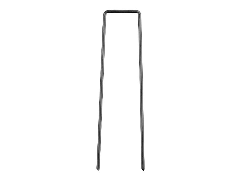 Metallischer U-förmiger Erdspieß zur Befestigung von Gartenschläuchen oder Kabeln