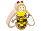 Spielfigur Biene aus Holz mit Honigtopf