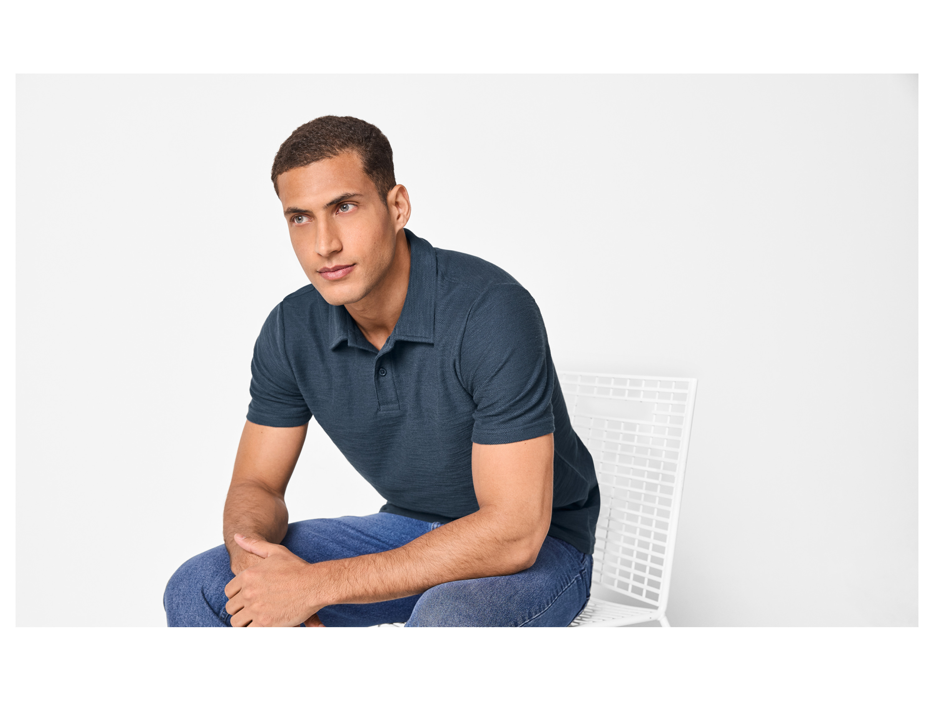 ESMARA MEN Herren Piqué Poloshirt (Navy, M (48/50)) – Bild 2 von 3
