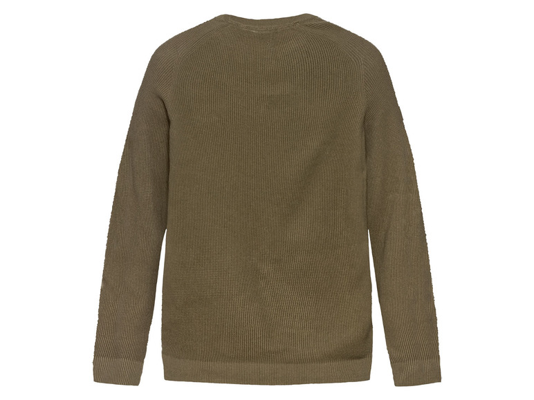 Gehe zu Vollbildansicht: LIVERGY® Herren Feinstrickpullover, mit Waffelstruktur - Bild 4