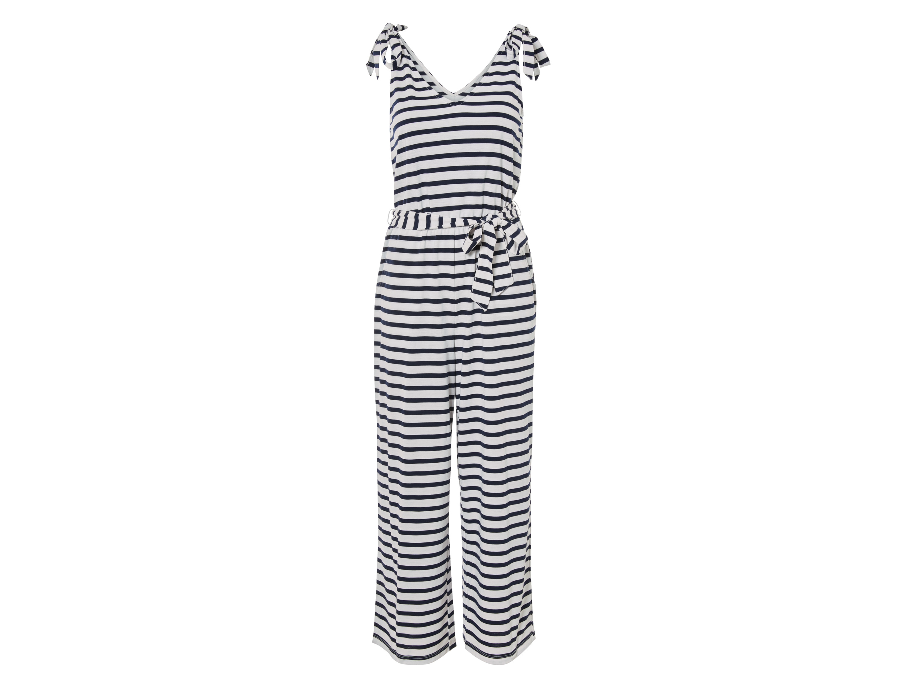 ESMARA® Damen Jumpsuit (weiß/navy, XS (32/34))""