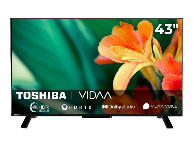 43-Zoll-Fernseher mit 4K HDR, HDR10, Dolby Audio und VIDAA Voice.