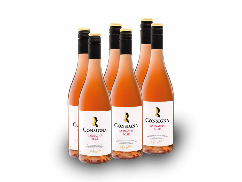 Gehe zu Vollbildansicht: 6 x 0,75-l-Flasche Weinpaket Consigna Garnacha rosé VdlT de Castilla vegan, Roséwein - Bild 1