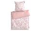 MICHALSKY rosa Bettwäsche mit weißen Blumen und passendem Kissenbezug.