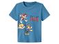 Blaues Kinder-T-Shirt mit Welpen-Print und dem Text „Chillin' with my Pups“.