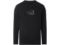 Schwarzes Sweatshirt mit Berg- und Mondmotiv und dem Schriftzug „DENIM STUDIO“.