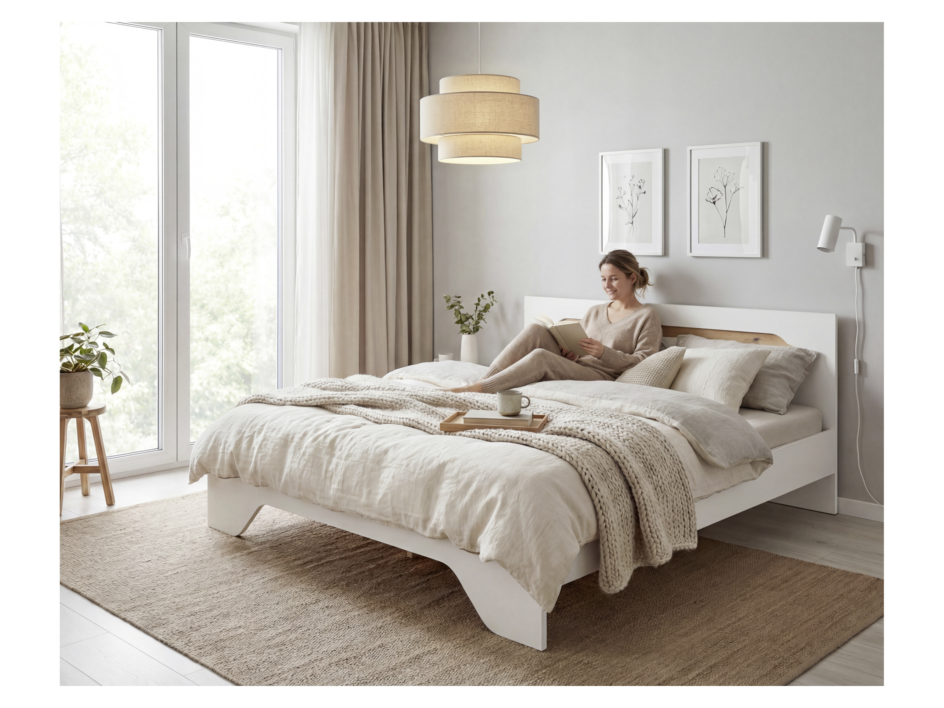 Thumbnail - rauch BLUE Alabama Bett (Dekor-Kopfteil, Weiß, Breite 185 cm / Höhe 77 cm)