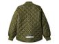 Olivgrüne gesteppte Bomberjacke mit Rippkragen und Bündchen.