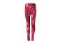 Damen-Sportleggings mit rot-weißem Marmormuster