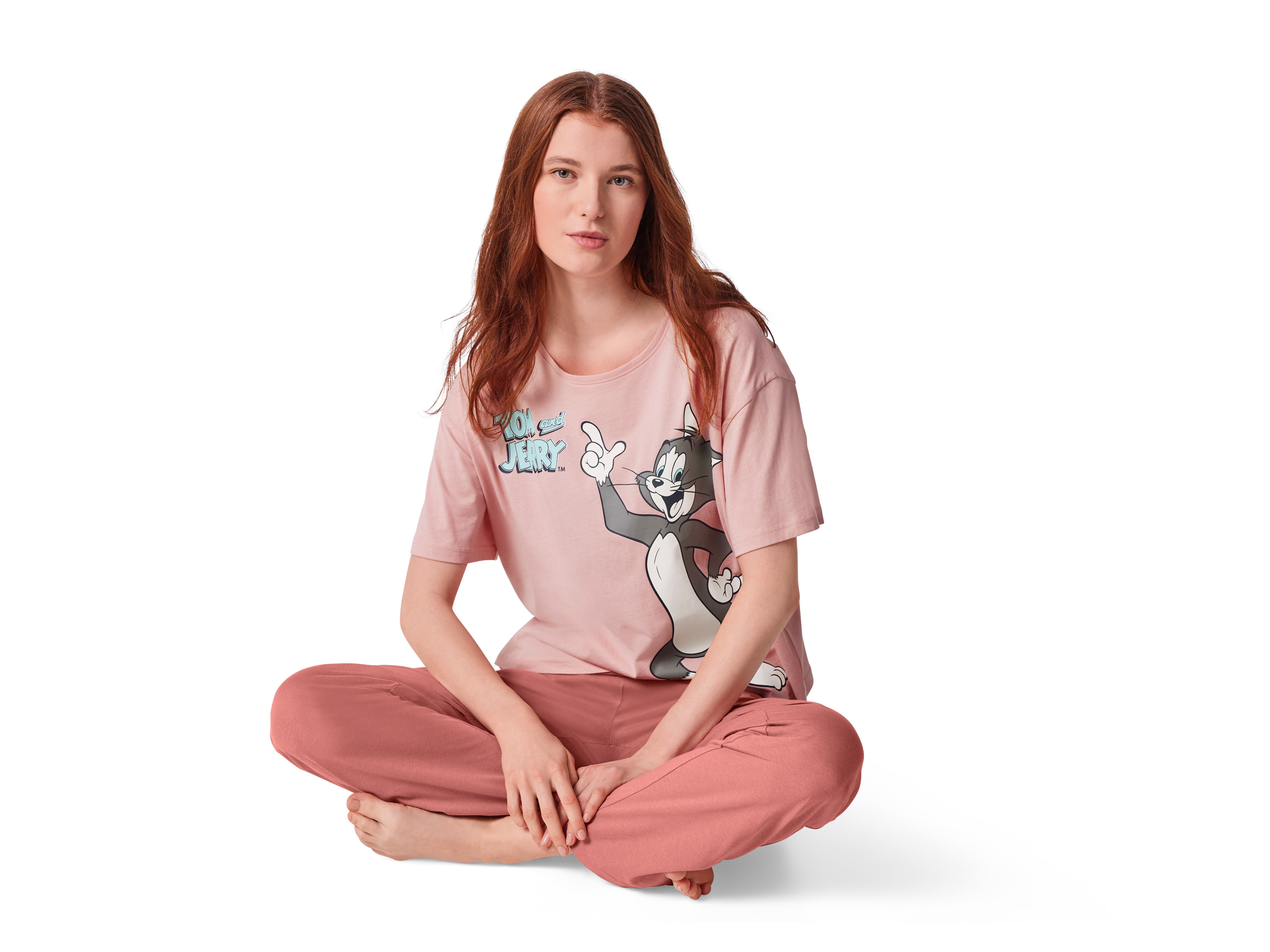 Thumbnail - Damen Pyjama »Looney Tunes / Tom & Cherry«, mit Gummizugbund (Rosa, XS(32/34))