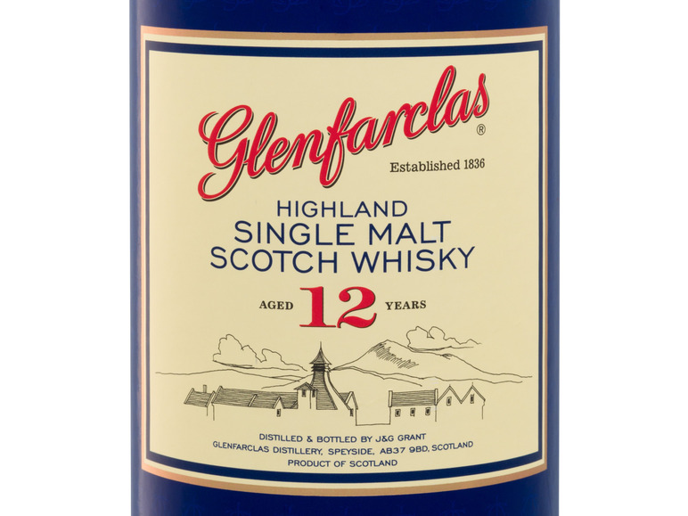 Glenfarclas Highland Single Malt Jahre 43% Scotch Vol Geschenkbox mit Whisky 12