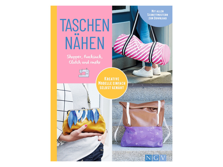 Buch mit Schnittmustern zum Nähen von Taschen, inklusive Shopper, Rucksack und Clutch.
