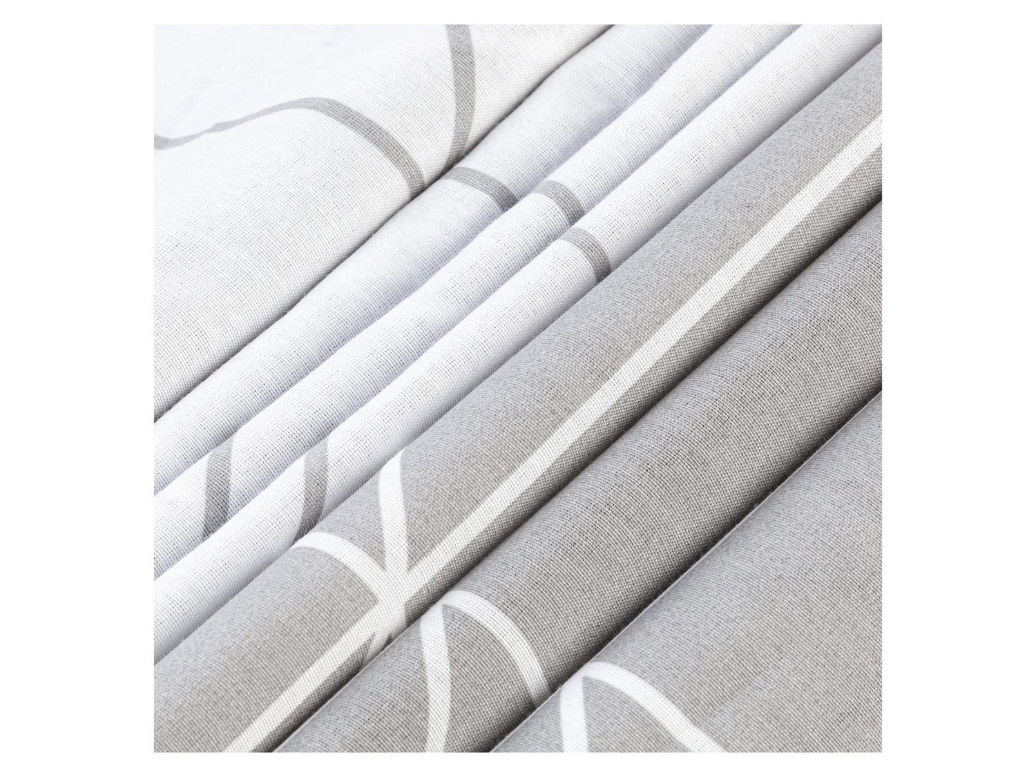Thumbnail - LIVARNO home Renforcé-Bettwäsche, 155 x 220 cm (Weiß/Grau)