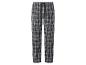 Herren-Pyjamahose kariert mit Kordelzug, dunkelblau, braun und weiß