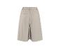 Beige Damen-Culottes mit Gummizugbund und Taschen, Rückansicht.