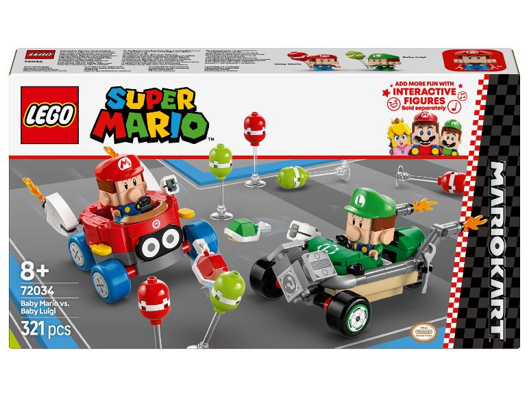 LEGO Super Mario Kart Set mit Baby Mario und Baby Luigi in Karts.