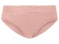 Damen-Slip in Puderrosa mit Spitzenbesatz am Bund.