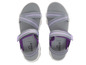 Graue Sandalen mit lilafarbenen Akzenten der Marke Crivit.