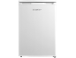 Weißer freistehender Kühlschrank mit Gefrierfach, mit eingelassenem Griff