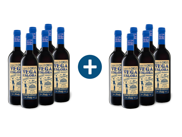 6+6 Paket Vega Eslora Tempranillo Vdt halbtrocken, Rotwein