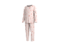 Rosa Kinderpyjama mit Sternenmuster