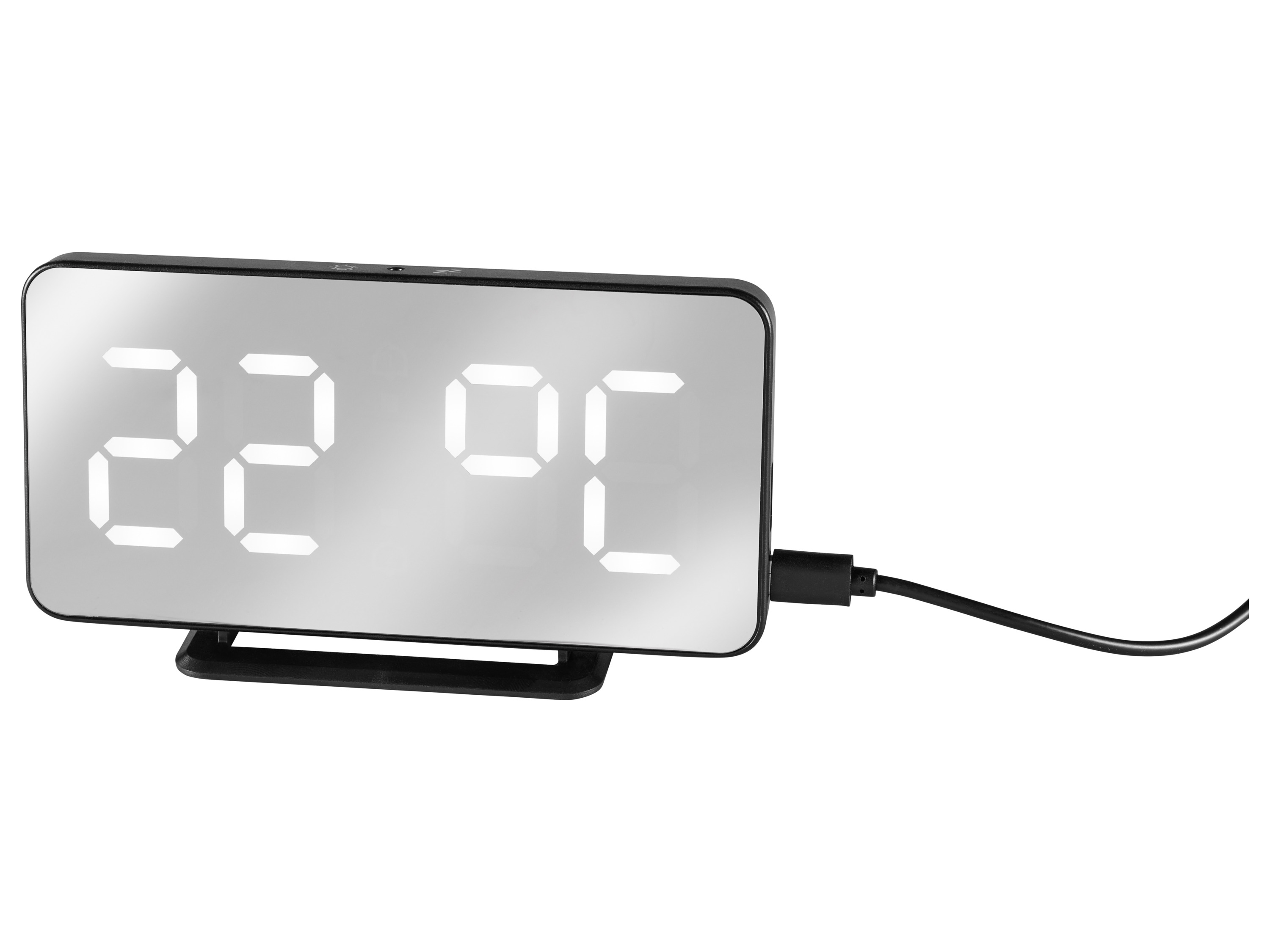 Thumbnail - LIVARNO® Digitaler Spiegel Wecker (Schwarz)