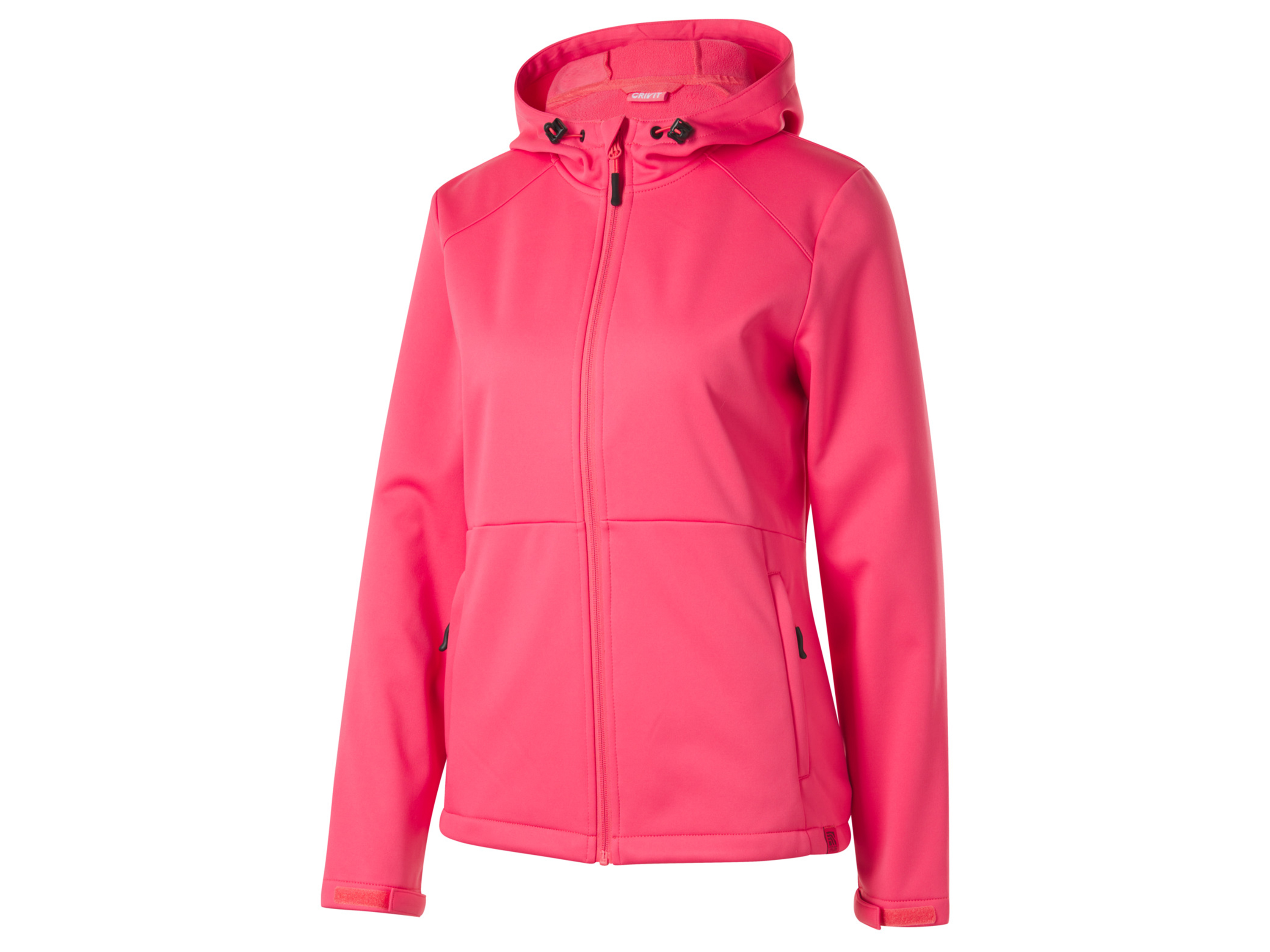 CRIVIT Damen Softshell Jacke (Koralle, XS(32/34))““ | koralle, schwarz Muster: – Detail: weitenverstellbare Ärmel dank Klettverschluss Schnitt: – Kragenform: – Material: Polyester recycelt Pflegehinweis: waschen bei max. 40 °C Pflegeleicht nicht bleichen nicht im Wäschetrockner trocknen bügeln bis 110 °C Stufe 1. Kein Bügeln mit Dampf nicht trockenreinigen Größe: XS 32/34 – L 44/46 Meine Lidl-Größe – so einfach gehts Einfach den Lidl-Größenrechner besuchen. Für deine Personengruppe und Produktgruppe die gemessenen Körpermaße eintragen und dann den Berechnen-Button betätigen. Schon wird dir deine Größe angezeigt. Oeko-Tex® Standard 100 Geprüft auf Schadstoffe Zertifizierungsnummer: 23.Hmm.17021 Hohenstein Htti Standard 100 by Oeko-Tex® ist die weltweit bekannteste, unabhängige Zertifizierung schadstoffgeprüfter Textil- und Lederprodukte aller Art – vom Garn und den Stoffen bis hin zum gebrauchsfertigen Artikel. Das Label bestätigt