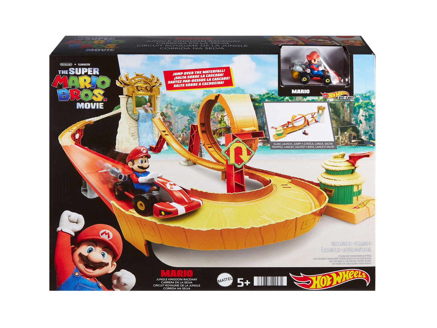 Hot Wheels Trackset »Mario Kart Rundkurs«, inkl. 1 Fah…